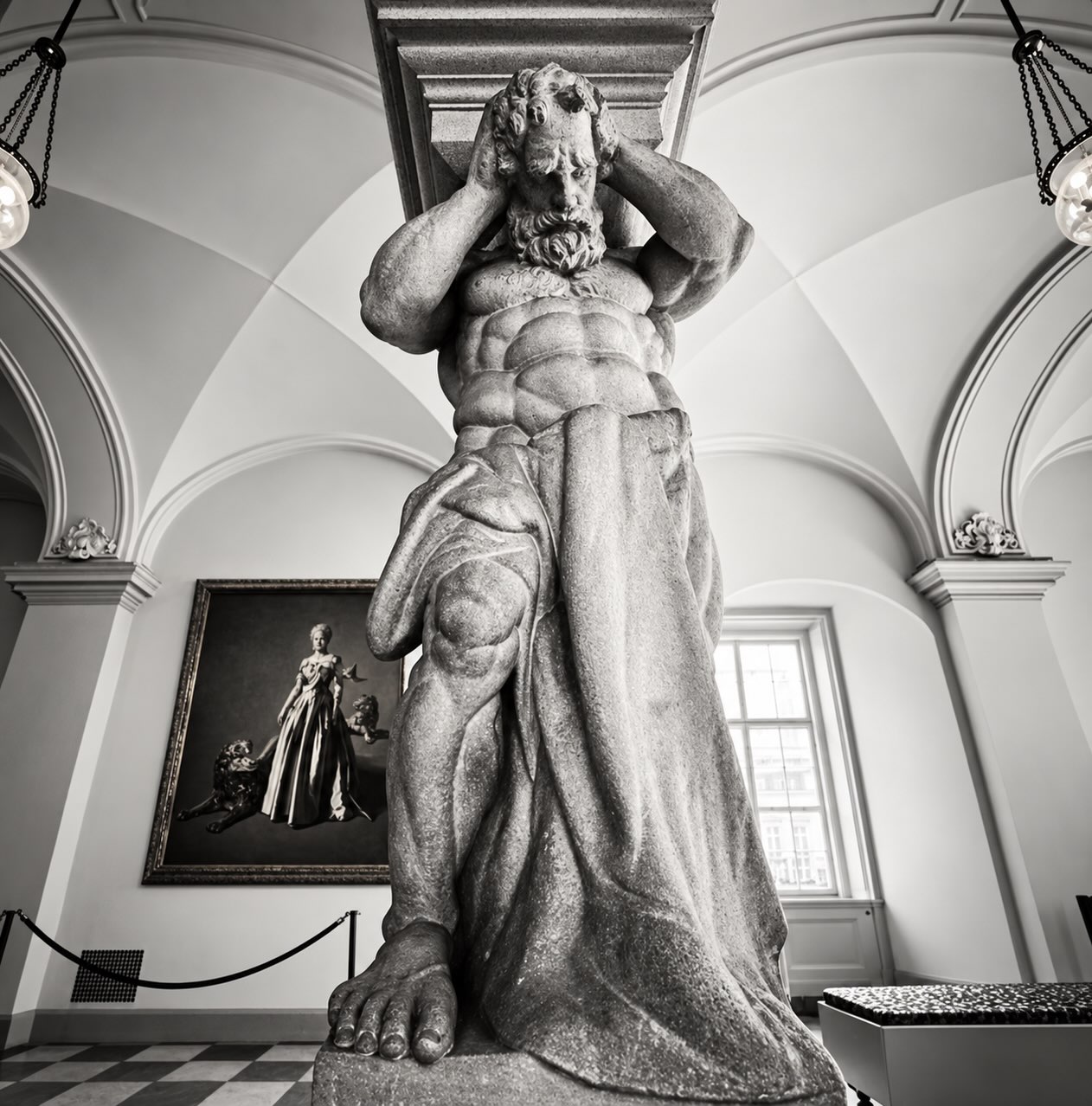 Not just carrying a problem. Carrying the weight of the entire Christiansborg Palace! 
.
.
.
#copenhagen #gigant #Christiansborg #sculpture #